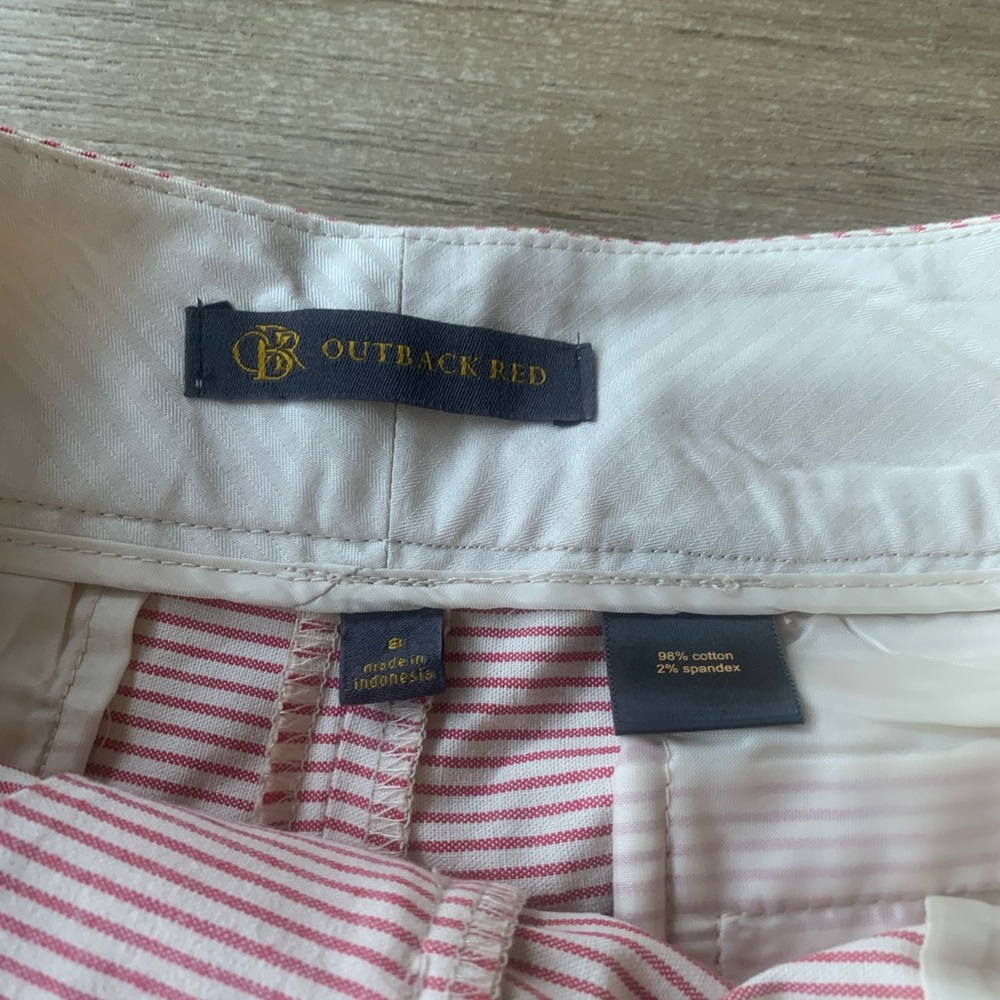 Outback red women’s cotton stripe shorts - Picture 3 of 8